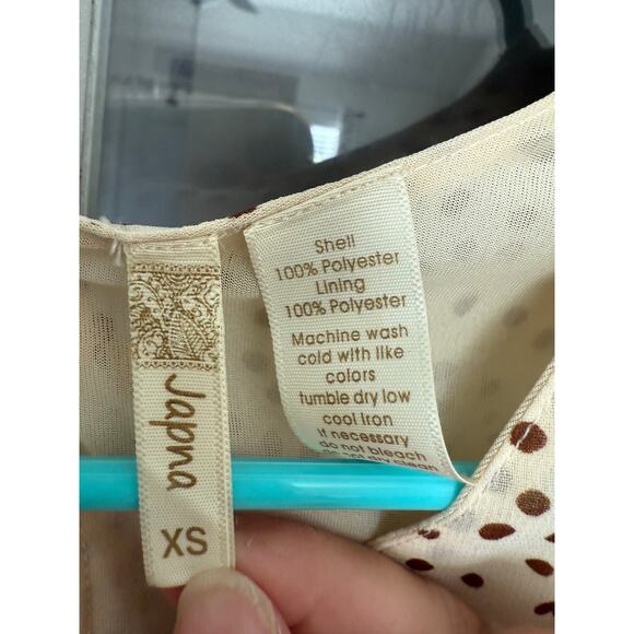 Japna Spring Polka Dot Ruffle Mini Dress size XS - Picture 4 of 10